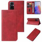 For OPPO Reno7 Z 5G Magnetic Closure Leather Phone Case(Red) - 1