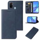 For OPPO A32 Magnetic Closure Leather Phone Case(Blue) - 1