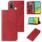 For OPPO A33 2020 Magnetic Closure Leather Phone Case(Red) - 1