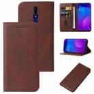 For OPPO F11 Magnetic Closure Leather Phone Case(Brown) - 1