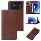 For OPPO K9 Pro Magnetic Closure Leather Phone Case(Brown) - 1