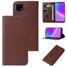For Realme C25s Magnetic Closure Leather Phone Case(Brown) - 1