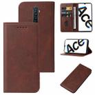 For OPPO Reno Ace Magnetic Closure Leather Phone Case(Brown) - 1