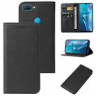 For OPPO A12 Magnetic Closure Leather Phone Case(Black) - 1