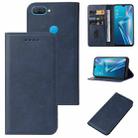 For OPPO A12 Magnetic Closure Leather Phone Case(Blue) - 1