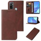 For OPPO A53s Magnetic Closure Leather Phone Case(Brown) - 1