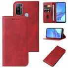 For OPPO A53s Magnetic Closure Leather Phone Case(Red) - 1