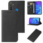 For Realme 5 / 5i / 5s / 6i / Narzo 20A Magnetic Closure Leather Phone Case(Black) - 1