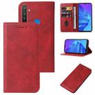 For Realme 5 / 5i / 5s / 6i / Narzo 20A Magnetic Closure Leather Phone Case(Red) - 1