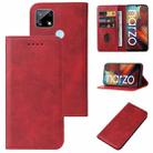 For Realme Narzo 20 Magnetic Closure Leather Phone Case(Red) - 1