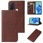 For OPPO Reno5 A Magnetic Closure Leather Phone Case(Brown) - 1