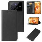 For vivo X80 Magnetic Closure Leather Phone Case(Black) - 1