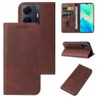 For vivo S15e Magnetic Closure Leather Phone Case(Brown) - 1
