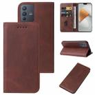 For vivo S12 5G / V23 5G Magnetic Closure Leather Phone Case(Brown) - 1