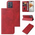 For vivo S12 5G / V23 5G Magnetic Closure Leather Phone Case(Red) - 1