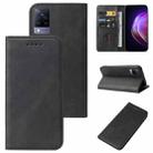 For vivo V21 4G Magnetic Closure Leather Phone Case(Black) - 1