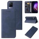 For vivo V21 4G Magnetic Closure Leather Phone Case(Blue) - 1