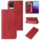 For vivo V20 2021 Magnetic Closure Leather Phone Case(Red) - 1