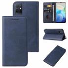 For vivo Y75 5G Magnetic Closure Leather Phone Case(Blue) - 1