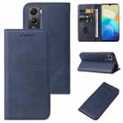 For vivo Y55s 5G Magnetic Closure Leather Phone Case(Blue) - 1