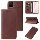 For For vivo Y52s 5G CN Version / iQOO U3 / U3x Magnetic Closure Leather Phone Case(Brown) - 1