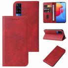 For vivo Y51 2020 (India) / Y31 2021 Magnetic Closure Leather Phone Case(Red) - 1