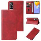 For vivo Y51a Magnetic Closure Leather Phone Case(Red) - 1