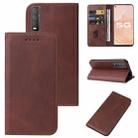 For vivo Y51s Magnetic Closure Leather Phone Case(Brown) - 1