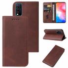 For vivo Y30 Magnetic Closure Leather Phone Case(Brown) - 1