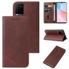 For vivo Y21e Magnetic Closure Leather Phone Case(Brown) - 1