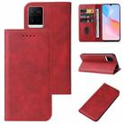 For vivo Y21G Magnetic Closure Leather Phone Case(Red) - 1