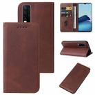 For vivo Y20s G / Y20s Magnetic Closure Leather Phone Case(Brown) - 1