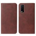 For vivo Y20 India / Y30 China / iQOO U1x Magnetic Closure Leather Phone Case(Brown) - 2