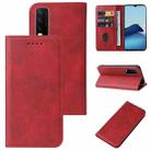 For vivo Y20 India / Y30 China / iQOO U1x Magnetic Closure Leather Phone Case(Red) - 1