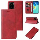 For vivo Y15a Magnetic Closure Leather Phone Case(Red) - 1