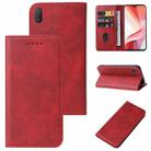 For vivo Y12i Magnetic Closure Leather Phone Case(Red) - 1