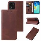 For vivo Y01 Magnetic Closure Leather Phone Case(Brown) - 1