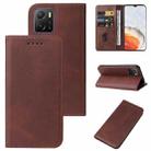 For vivo iQOO U5x Magnetic Closure Leather Phone Case(Brown) - 1