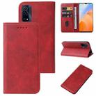 For vivo iQOO Z5x Magnetic Closure Leather Phone Case(Red) - 1