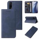 For vivo iQOO Z3 5G (CN) / Y72 5G (Vietnamese) Magnetic Closure Leather Phone Case(Blue) - 1