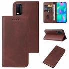 For vivo Y3s 2021 Magnetic Closure Leather Phone Case(Brown) - 1