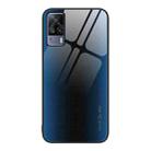 For vivo S9e Texture Gradient Glass TPU Phone Case(Blue) - 1