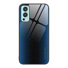 For OnePlus Nord 2 5G Texture Gradient Glass TPU Phone Case(Blue) - 1