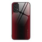 For Samsung Galaxy A53 5G Texture Gradient Glass TPU Phone Case(Red) - 1