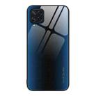 For Samsung Galaxy M32 Texture Gradient Glass TPU Phone Case(Blue) - 1