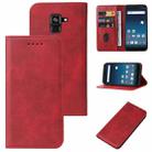 For Samsung Galaxy Feel 2 / SC-02L JP Magnetic Closure Leather Phone Case(Red) - 1