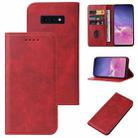 For Samsung Galaxy S10e Magnetic Closure Leather Phone Case(Red) - 1