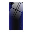 Texture Gradient Glass TPU Phone Case For iPhone 8 Plus / 7 Plus(Dark Blue) - 1