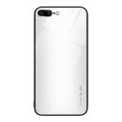 Texture Gradient Glass TPU Phone Case For iPhone 8 Plus / 7 Plus(White) - 1