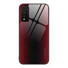 For Huawei Nzone S7 Pro 5G Texture Gradient Glass TPU Phone Case(Red) - 1